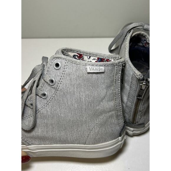 VANS Off The Wall Classic Skateboard Shoe Gray Purple Floral Women’s Size 9 - Picture 4 of 6